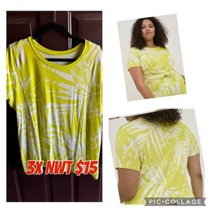Floral yellow tee by torrid